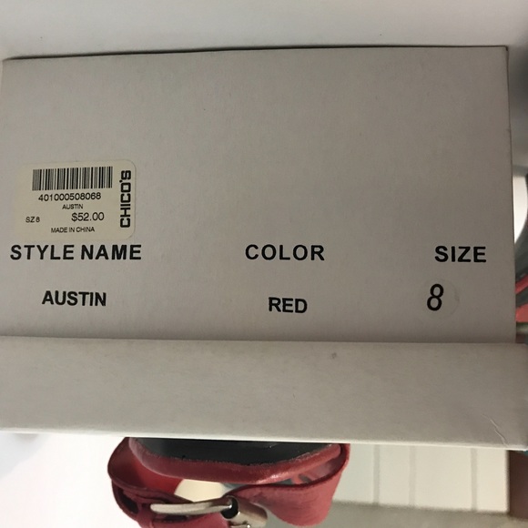 Chico’s Austin Red Heels Size 8 - Picture 7 of 7